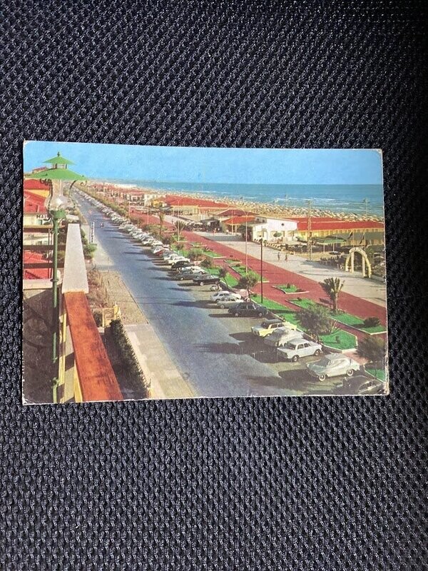 Cartolina Formato Grande Lido di camaiore (LU)Viali  Lungomare Viaggiata-colori