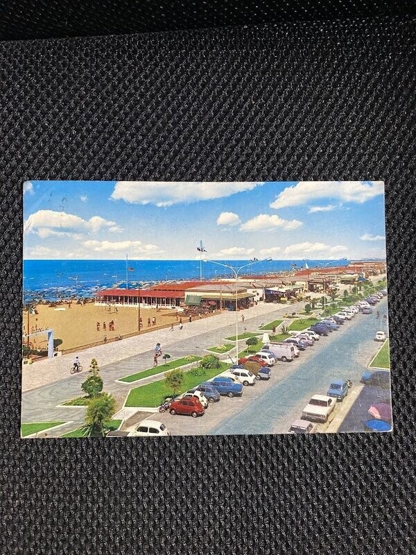 Cartolina Formato Grande Lido di camaiore (LU)Viali  Lungomare Viaggiata 1970