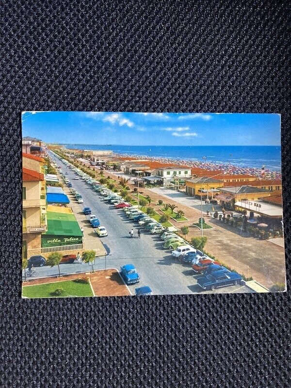Cartolina Formato Grande Lido di camaiore (LU)Viali  Lungomare Viaggiata 1972