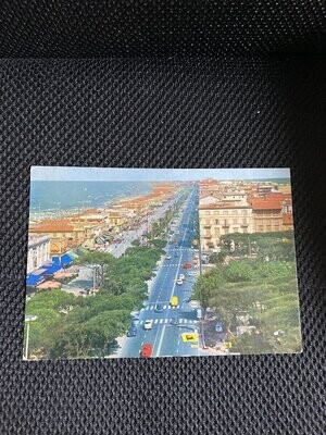 Cartolina Formato Grande Viareggio (LU) Viali Lungomare Viaggiata 1968-colori