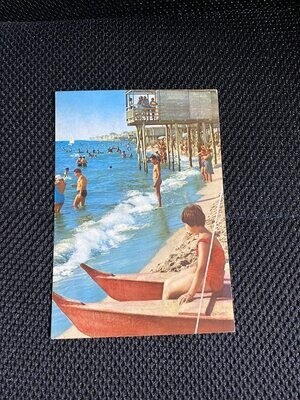 Cartolina Formato Grande Marina di Pisa (PI) La spiaggia Viaggiata-colori