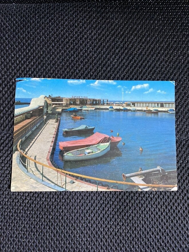 Cartolina Formato Grande Cinquale (MS) Il porticciolo Viaggiata 1970-colori