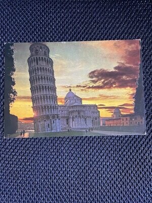 Cartolina Formato Grande Pisa (PI) Torre pendente controluce Non Viaggiata