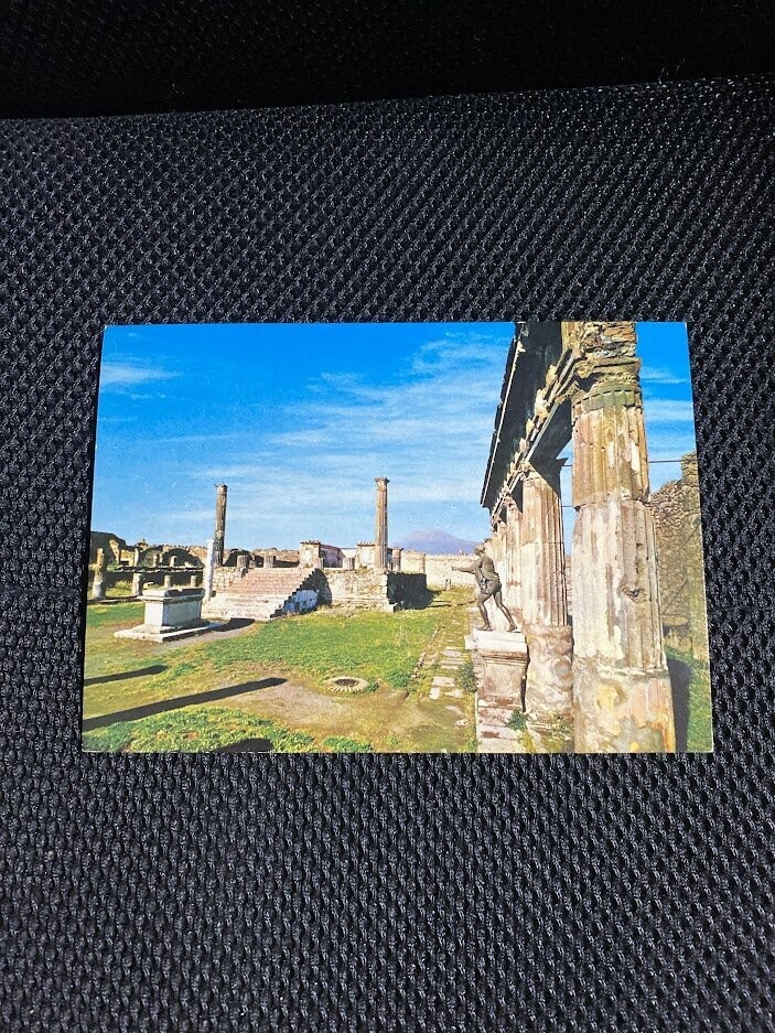 Cartolina Formato Grande Pompei (NA) Scavi Tempio di Apollo Non Viaggiata-colori