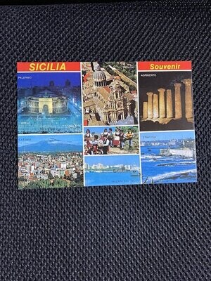 Cartolina Formato Grande Sicilia Province Non Viaggiata-colori