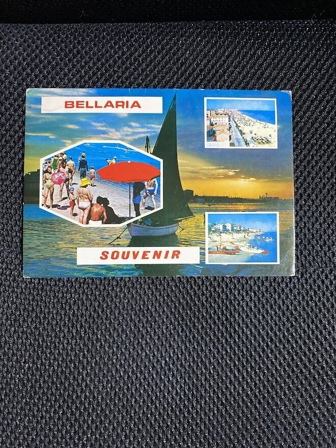 Cartolina Formato Grande Bellaria (RN) Souvenir Viaggiata 1975-colori