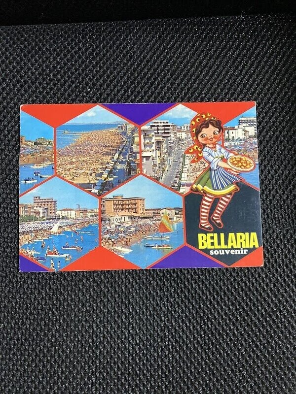 Cartolina Formato Grande Bellaria (RN) Souvenir Viaggiata 1978-colori