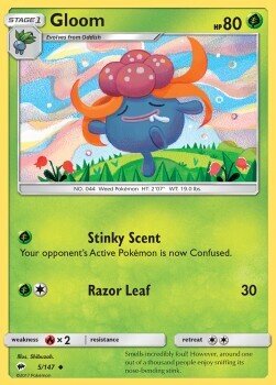Carta pokemon Gloom (BUS 5)-Ombre Infuocate-U - lingua ITA-condizione NM