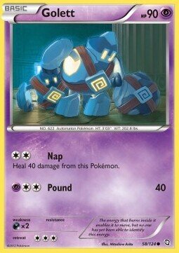 Carta pokemon Golett (DRX 58)-Stirpe dei Draghi-C - lingua ITA-condizione EX