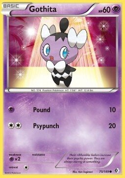 Carta pokemon Gothita (BCR 75)-Confini Varcati-C - lingua ITA-condizione EX