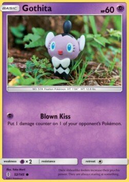Carta pokemon Gothita (GRI 52)-Guardiani Nascenti-C - lingua ITA-condizione NM