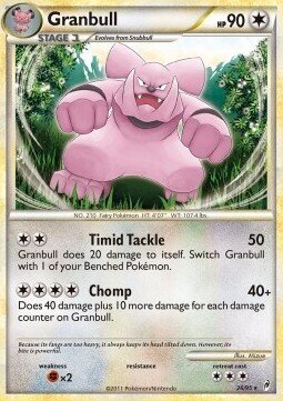 Carta pokemon Granbull (CL 26)-Richiamo delle Leggende-R - lingua ITA-condizione LP