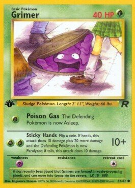Carta pokemon Grimer (TR 57)-Team Rocket-C - lingua ITA-condizione GD
