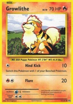 Carta pokemon Growlithe (EVO 17)-Evoluzioni-C - lingua ITA-condizione NM