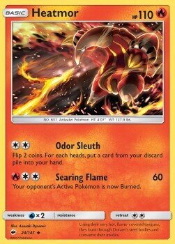 Carta pokemon Heatmor (BUS 24)-Ombre Infuocate-U - lingua ITA-condizione NM