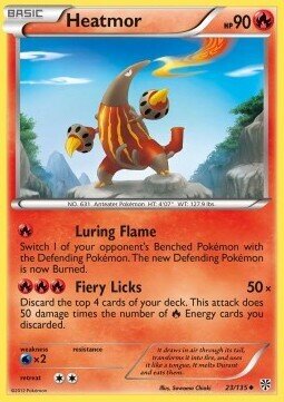 Carta pokemon Heatmor (PLS 23)-Uragano Plasma-U - lingua ITA-condizione EX