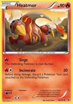 Carta pokemon Heatmor (NVI 18)-Vittorie Regali-U - lingua ITA-condizione EX