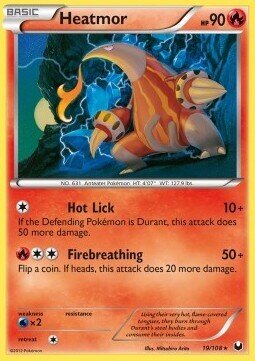 Carta pokemon Heatmor (DEX 19)-Esploratori delle Tenebre-R - lingua ITA-condizione EX