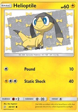 Carta pokemon Helioptile (TEU 49)-Team Up-C - lingua ITA-condizione EX