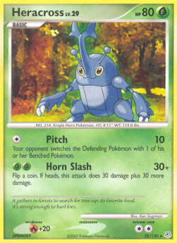 Carta pokemon Heracross Lv.29 (DP 28)-Diamante & Perla-R - lingua ITA-condizione EX