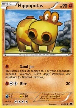 Carta pokemon Hippopotas (NXD 65)-Destini Futuri-C - lingua ITA-condizione EX