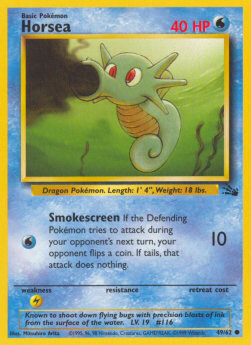 Carta pokemon Horsea (FO 49)-Fossil-C - lingua ITA-condizione EX