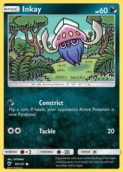 Carta pokemon Inkay (BUS 89)-Ombre Infuocate-C - lingua ITA-condizione NM