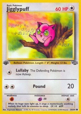 Carta pokemon Jigglypuff (JU 54)-Jungle-C - lingua ITA-condizione EX