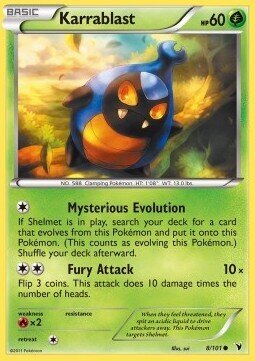 Carta pokemon Karrablast (NVI 8)-Vittorie Regali-C - lingua ITA-condizione EX