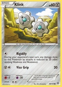 Carta pokemon Klink (PLS 88)-Uragano Plasma-C - lingua ITA-condizione EX