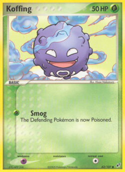 Carta pokemon Koffing (DX 62)-EX Deoxys-C - lingua EN-condizione EX