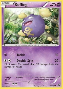 Carta pokemon Koffing (PLS 56)-Uragano Plasma-C - lingua ITA-condizione EX