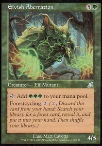 Carta MTG-Aberrazione Elfica-Flagello-Light Played-U-Italiano