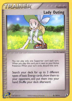 Carta pokemon Lady Outing (RS 83)-EX Rubino & Zaffiro-U - lingua ITA-condizione EX