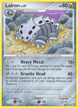Carta pokemon Lairon Lv.37 (RR 44)-L'Ascesa dei Rivali-U - lingua ITA-condizione EX