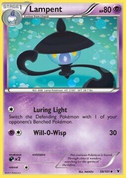 Carta pokemon Lampent (NVI 59)-Vittorie Regali-U - lingua ITA-condizione EX