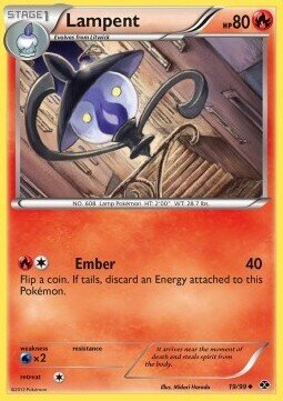 Carta pokemon Lampent (NXD 19)-Destini Futuri-U - lingua ITA-condizione EX