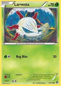 Carta pokemon Larvesta (STS 14)-Steam Siege-C - lingua ITA-condizione EX