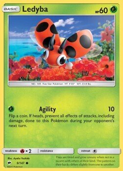 Carta pokemon Ledyba (BUS 9)-Ombre Infuocate-C - lingua ITA-condizione NM