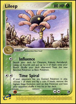 Carta pokemon Lileep (Influence) (SS 42)-EX Tempesta di Sabbia-U - lingua ITA-condizione EX