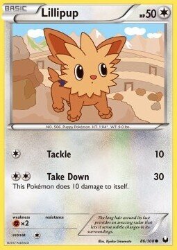 Carta pokemon Lillipup (DEX 86)-Esploratori delle Tenebre-C - lingua ITA-condizione EX