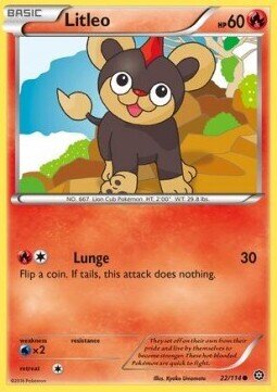 Carta pokemon Litleo (STS 22)-Steam Siege-C - lingua ITA-condizione EX