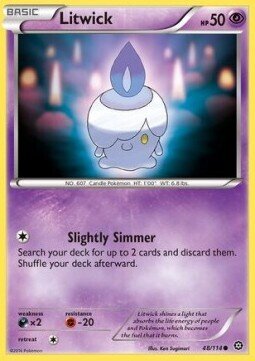 Carta pokemon Litwick (STS 48)-Steam Siege-C - lingua ITA-condizione EX