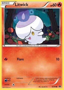 Carta pokemon Litwick (NXD 18)-Destini Futuri-C - lingua ITA-condizione EX