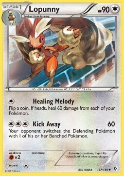Carta pokemon Lopunny (BCR 117)-Confini Varcati-U - lingua ITA-condizione EX