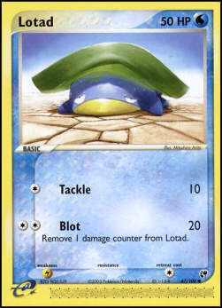Carta pokemon Lotad (SS 67)-EX Tempesta di Sabbia-C - lingua ITA-condizione GD
