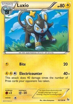 Carta pokemon Luxio (FLF 33)-Fuoco Infernale-U - lingua ITA-condizione EX