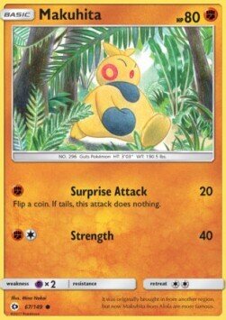 Carta pokemon Makuhita (SUM 67)-Sole e Luna-C - lingua ITA-condizione NM