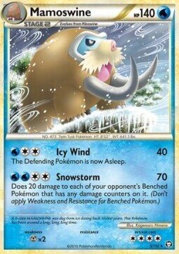 Carta pokemon Mamoswine (TM 5)-Battaglie Trionfali-Holo Rare - lingua ITA-condizione PL