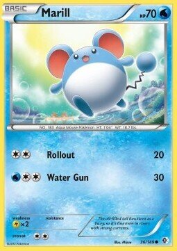 Carta pokemon Marill (BCR 36)-Confini Varcati-C - lingua ITA-condizione EX